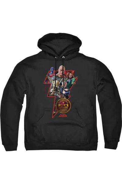 Gildan Black Adam Black Adam Character Bolt Adult Pull Over Hoodie / Hooded Sweatshirt In Black