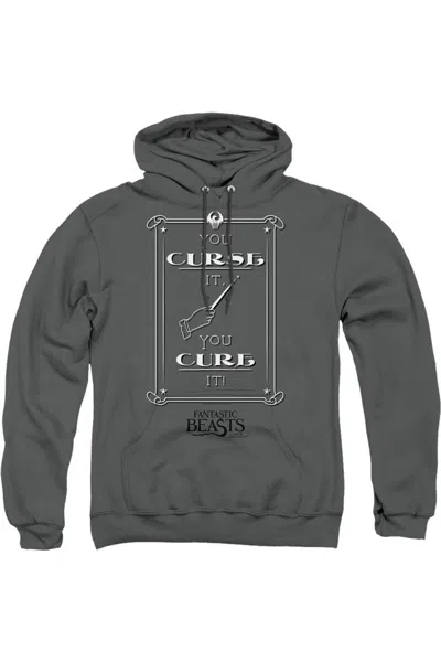 Gildan Fantastic Beasts Curse It Adult Pull Over Hoodie / Hooded Sweatshirt In Pink