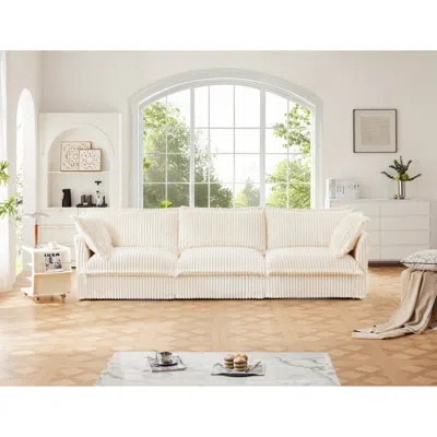 Streamdale Furniture Streamdale Modern 3-seater Sofa With Comfy Pillows And Supple Armrests