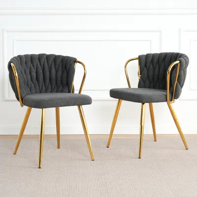 Streamdale Furniture Streamdale Modern Linen Dining Chair (set Of 2)
