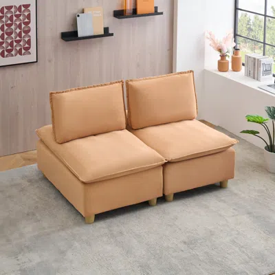 Streamdale Furniture Streamdale 58" Flannel Sofa With Minimalist Row Design