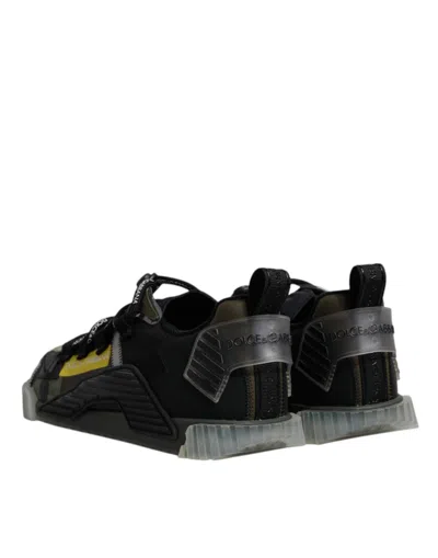 Dolce & Gabbana Multicolor Lace Up Low Top Ns1 Sneakers Shoes In Black