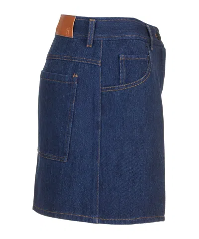 Forte Forte Belt-loop Denim Shorts In Blue