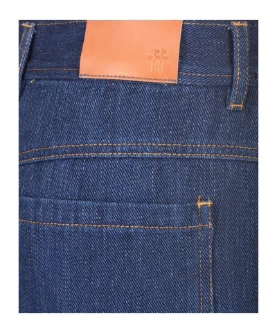 Forte Forte Belt-loop Denim Shorts In Blue