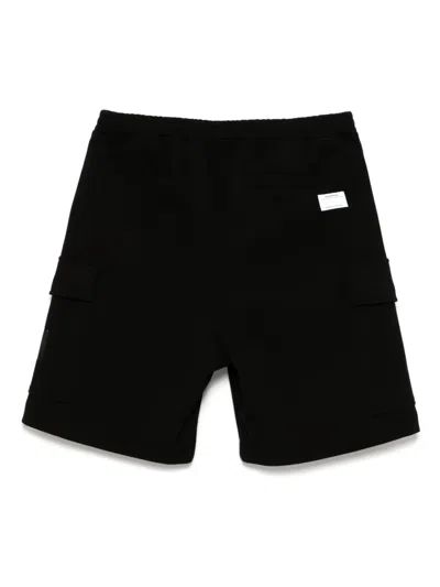 Izzue Logo-patch Cargo Shorts In Black