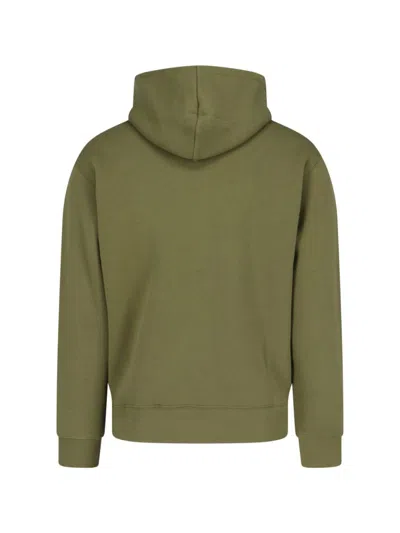 Maison Kitsuné Man Sweatshirt Military Green Size L Cotton In Black