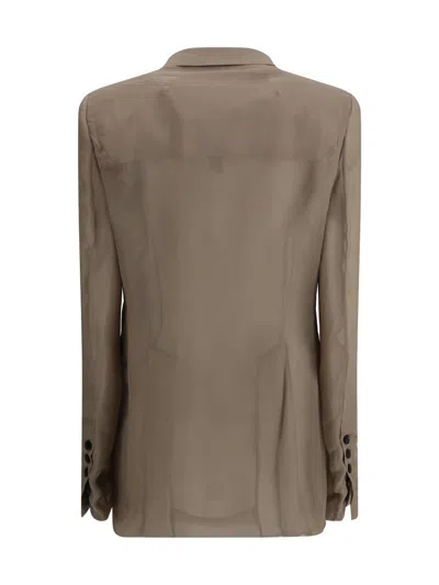 Rick Owens Women Double-breasted Blazer In Neutral
