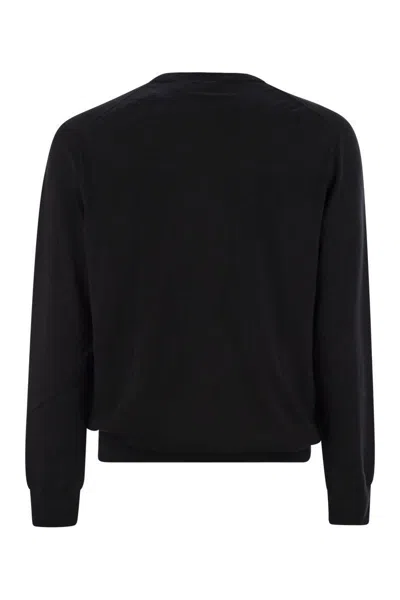 Polo Ralph Lauren Wool Pullover With Pony Embroidery In Black