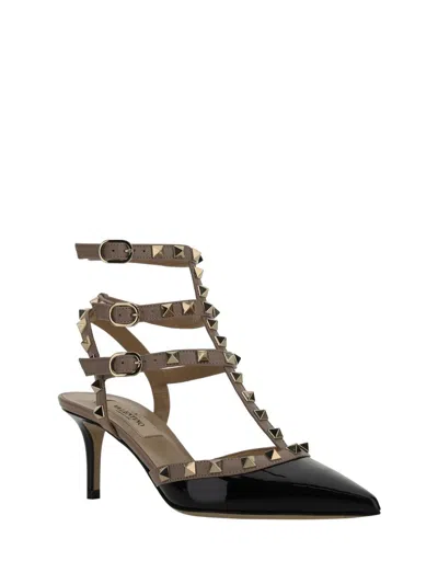 Valentino Studded Leather Stiletto Pumps In Black