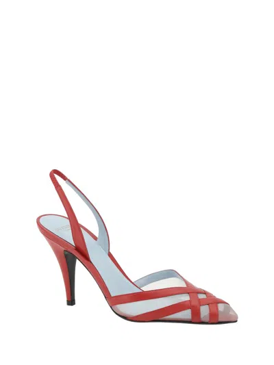 Valentino Slingback Pumps In Red
