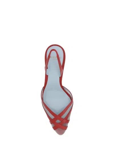 Valentino Slingback Pumps In Red