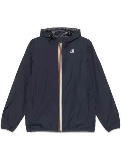 K-way Le Vrai 3.0 Claude Warm Man Jacket Black Size Xxl Polyamide In Blue