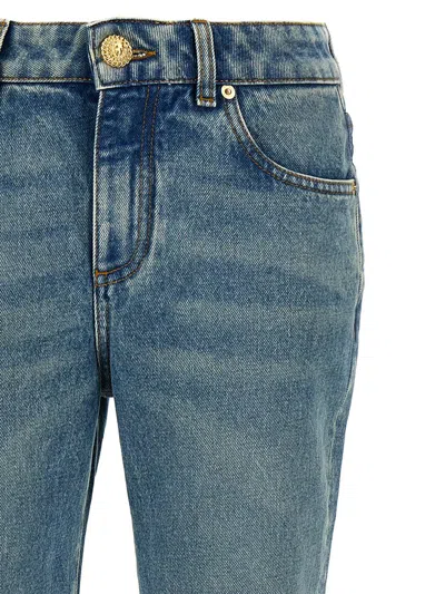 Balmain Flared Denim Jeans In Blue