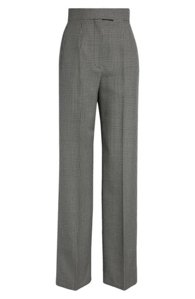 Alexander Mcqueen Wool & Mohair Pants In Black/ivory