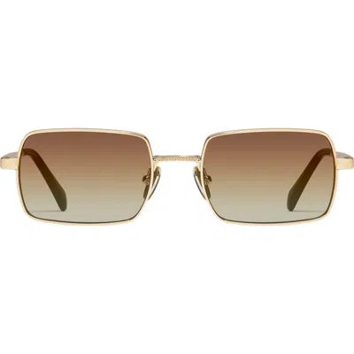 Quay Dnd 39mm Small Square Sunglasses In Brown