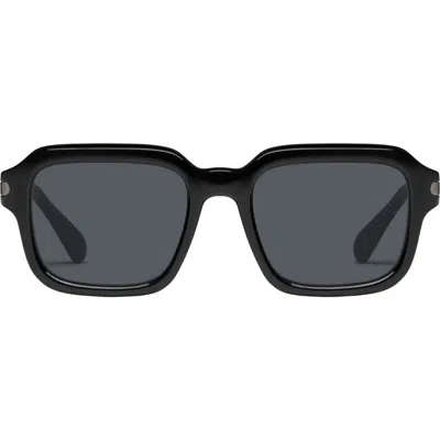 Quay Playback 42mm Square Sunglasses In Black