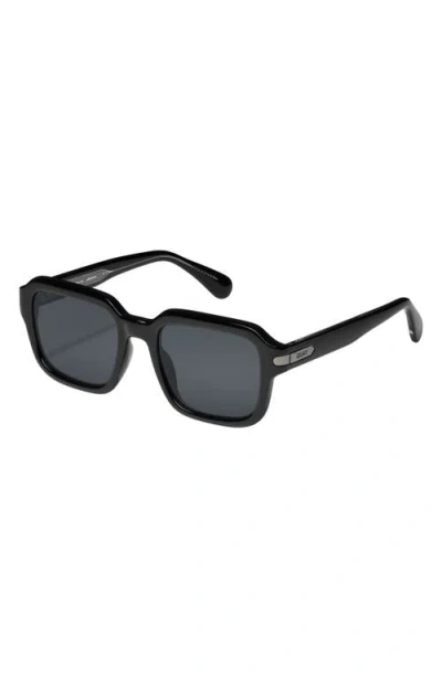 Quay Playback 42mm Square Sunglasses In Black