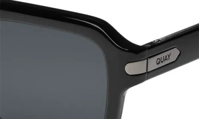 Quay Playback 42mm Square Sunglasses In Black