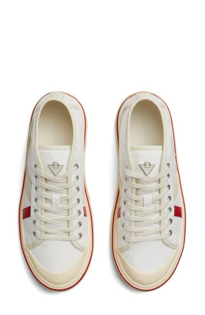 Bottega Veneta Summer Canvas Leather High-top Sneakers In 9642 White/sea Salt