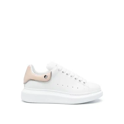 Shop Alexander Mcqueen Oversized Leather Sneakers Women In White
