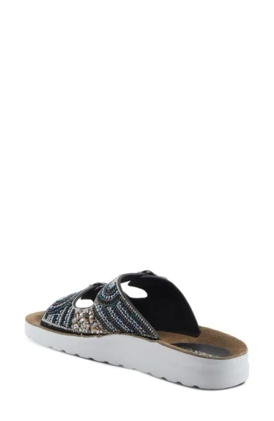 Flexus By Spring Step Cytheria Slide Sandal In Black Multi