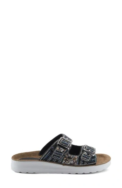 Flexus By Spring Step Cytheria Slide Sandal In Black Multi