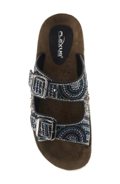 Flexus By Spring Step Cytheria Slide Sandal In Black Multi