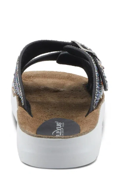 Flexus By Spring Step Cytheria Slide Sandal In Black Multi