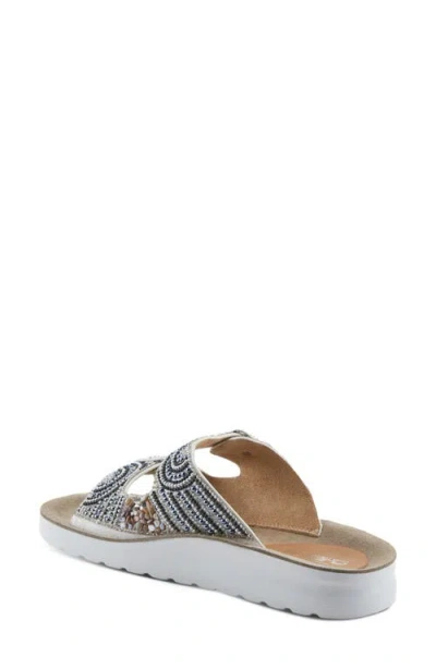 Flexus By Spring Step Cytheria Slide Sandal In White Multi