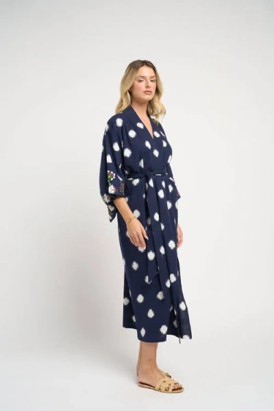 Guadalupe Design Anisa Ikat Kimono In Navy