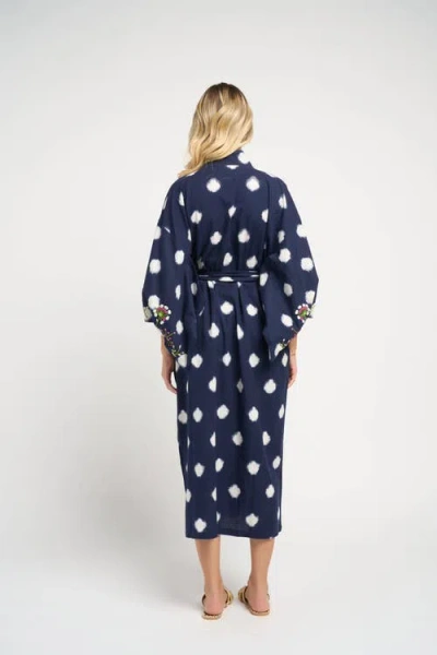 Guadalupe Design Anisa Ikat Kimono In Navy