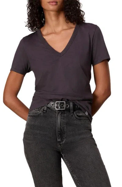 Rag & Bone The Vee Slub Cotton T-shirt In Greystone