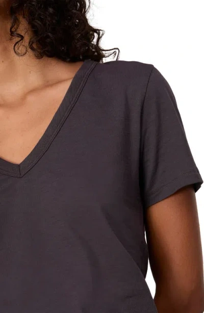 Rag & Bone The Vee Slub Cotton T-shirt In Greystone