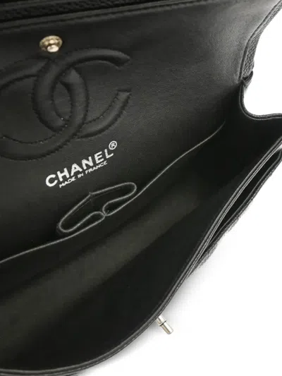 Pre-owned Chanel 2000 Small Classic Double Flap Shoulder Bag In Black