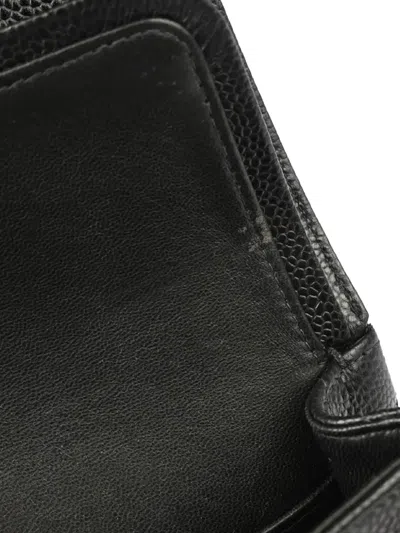 Pre-owned Chanel 2000 Small Classic Double Flap Shoulder Bag In Black