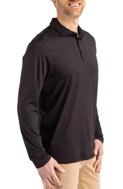 Cutter & Buck Mens Mock Neck Long Sleeve Quarter-zip Pullover In Black