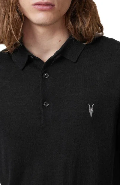 Allsaints Reform Ss Polo In Black