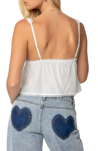 Edikted Andea Babydoll Tank Top In White