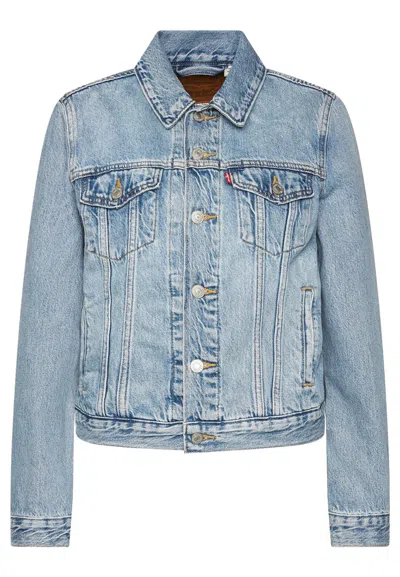 Levi's Light Blue Cotton Women Jacket In Denim Chiaro