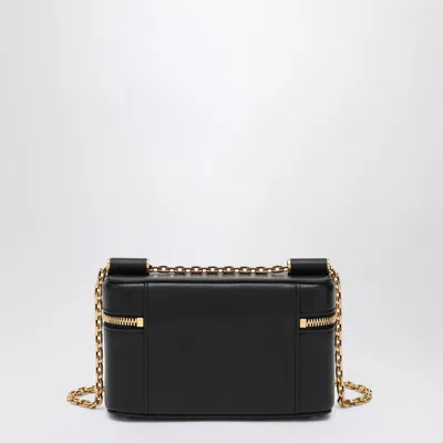 Dolce & Gabbana Sicily Leather Shoulder Bag With Metal Logo Tag In Black