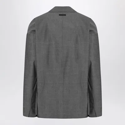 Fear Of God Gray Single-breasted Jacket In Cotton And Wool In Gray