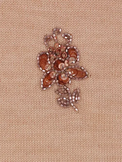 Fendi Women's Wool Cropped Sweater In Nude