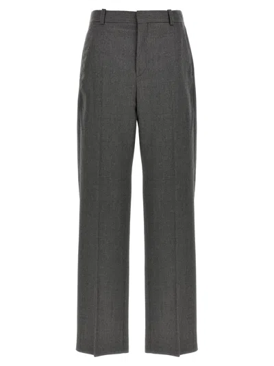 Wardrobe.nyc Wide Leg Virgin Wool Trousers In Gray