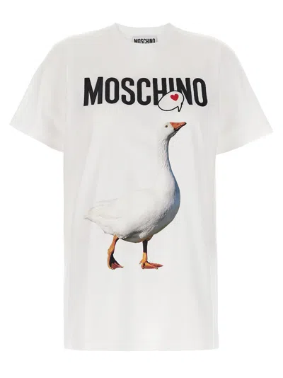 Moschino Classic Cotton T-shirts And Polos Collection In White