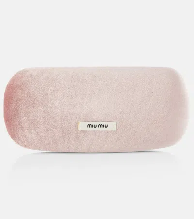 Miu Miu Miu Regard Rectangular Sunglasses In Gold