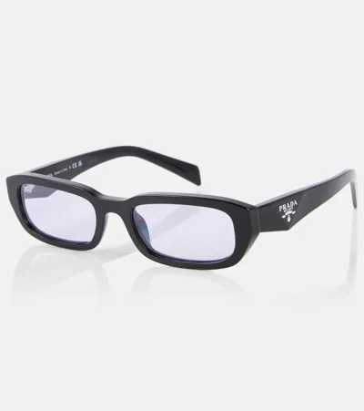 Prada 53mm Rectangular Sunglasses In Schwarz