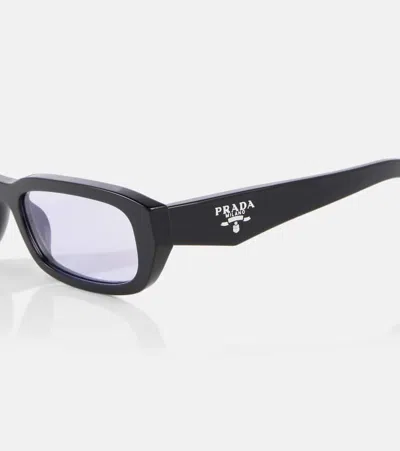 Prada 53mm Rectangular Sunglasses In Schwarz