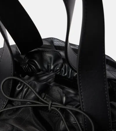 CARNATION POCKET皮革边饰托特包