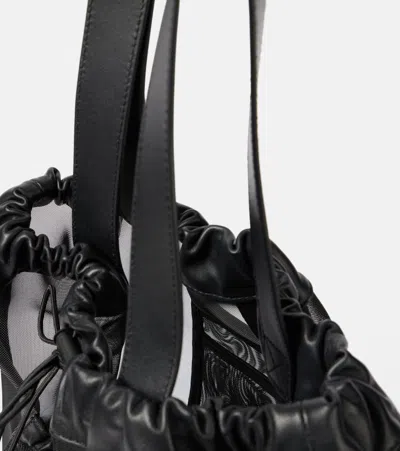 Simone Rocha Tote Carnation Pocket Mit Leder In Schwarz