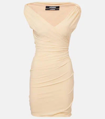 Jacquemus Light Beige The Rita Mini Dress In Beige